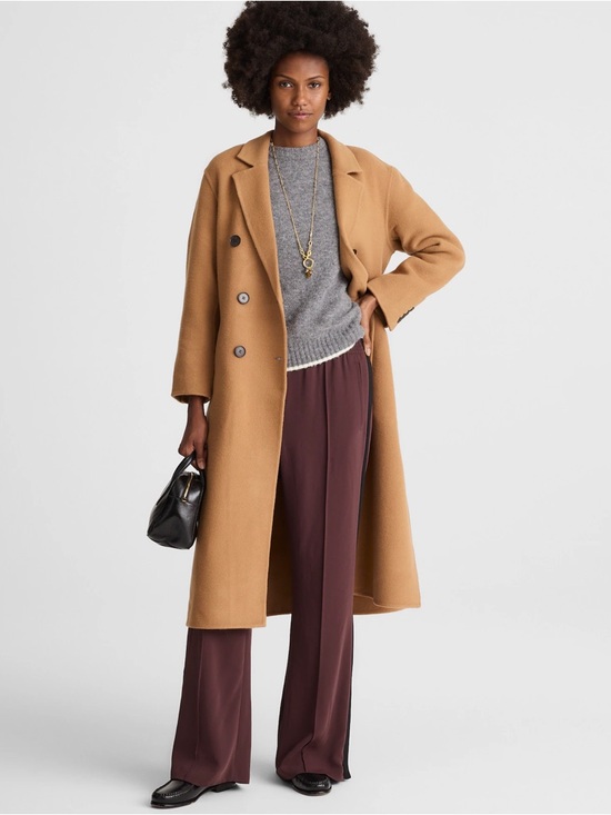 Madewell Double-Faced Brushed Long Coat - Picture 2 of 5
